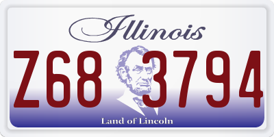 IL license plate Z683794