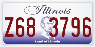 IL license plate Z683796
