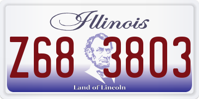 IL license plate Z683803