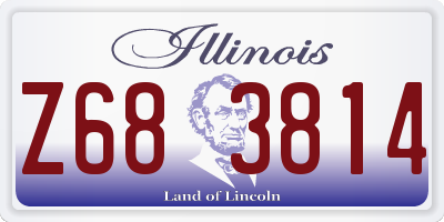 IL license plate Z683814