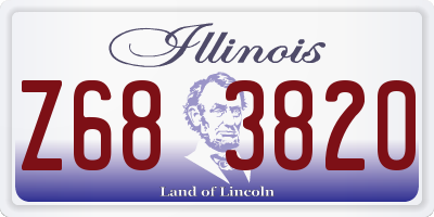 IL license plate Z683820