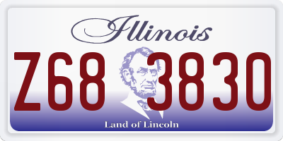 IL license plate Z683830