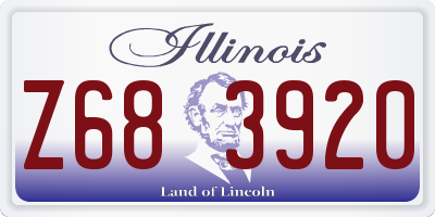IL license plate Z683920