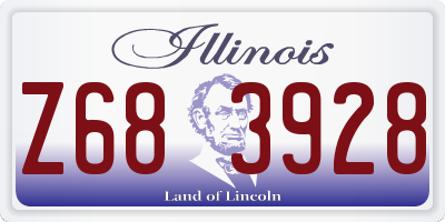 IL license plate Z683928