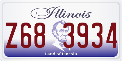 IL license plate Z683934