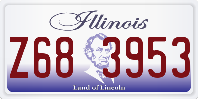 IL license plate Z683953