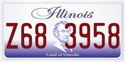 IL license plate Z683958