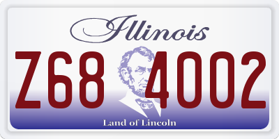 IL license plate Z684002