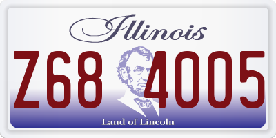 IL license plate Z684005