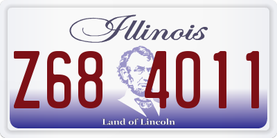 IL license plate Z684011