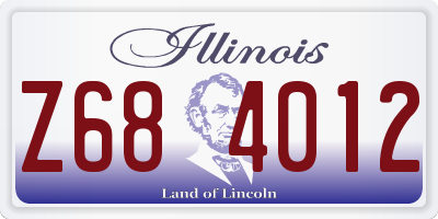 IL license plate Z684012