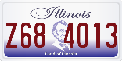 IL license plate Z684013