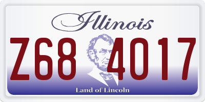IL license plate Z684017
