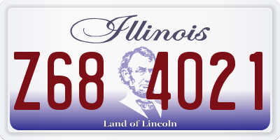 IL license plate Z684021