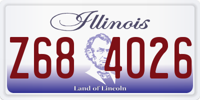 IL license plate Z684026