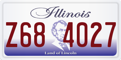 IL license plate Z684027