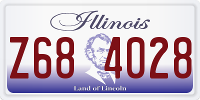 IL license plate Z684028