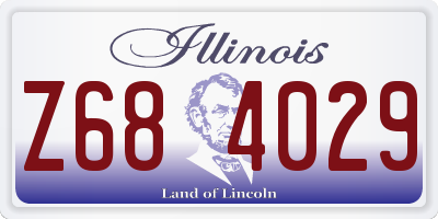 IL license plate Z684029
