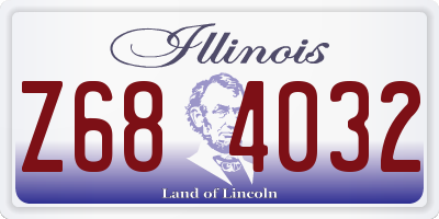 IL license plate Z684032
