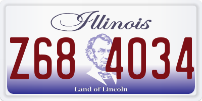 IL license plate Z684034