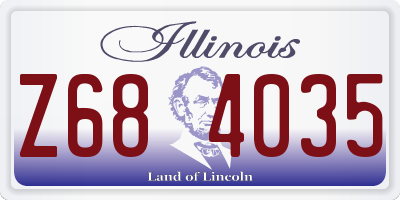 IL license plate Z684035