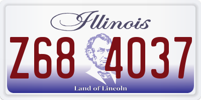 IL license plate Z684037