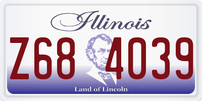 IL license plate Z684039