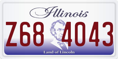 IL license plate Z684043