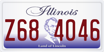 IL license plate Z684046