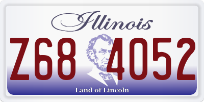 IL license plate Z684052