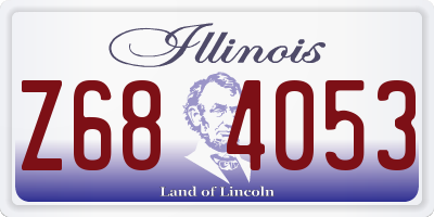 IL license plate Z684053