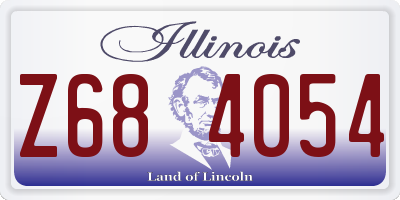 IL license plate Z684054