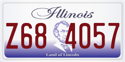 IL license plate Z684057