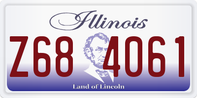 IL license plate Z684061