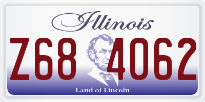 IL license plate Z684062