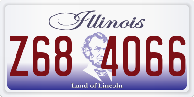 IL license plate Z684066