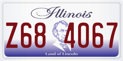 IL license plate Z684067