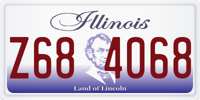IL license plate Z684068