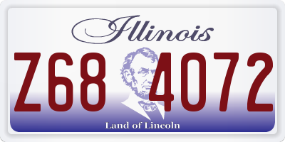 IL license plate Z684072
