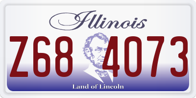IL license plate Z684073