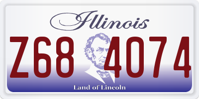 IL license plate Z684074