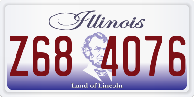 IL license plate Z684076