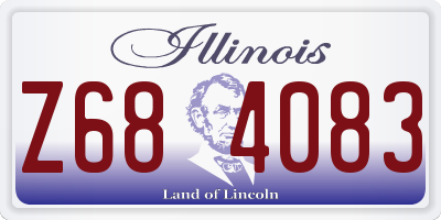 IL license plate Z684083