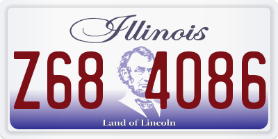 IL license plate Z684086