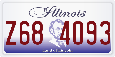 IL license plate Z684093