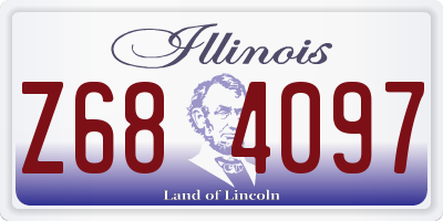 IL license plate Z684097