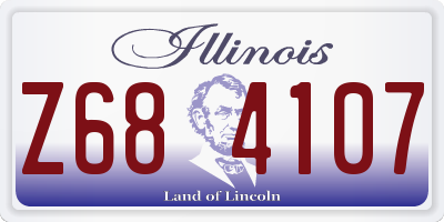 IL license plate Z684107
