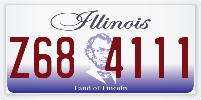 IL license plate Z684111
