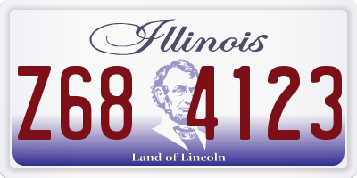 IL license plate Z684123