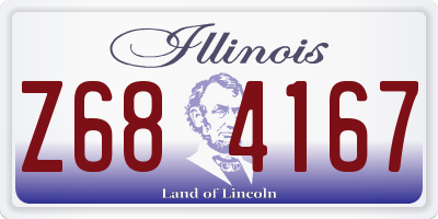 IL license plate Z684167